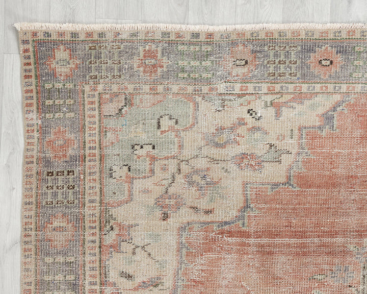 Faded Oushak Rug 5' 11" x 9' 4" | No. VR86236