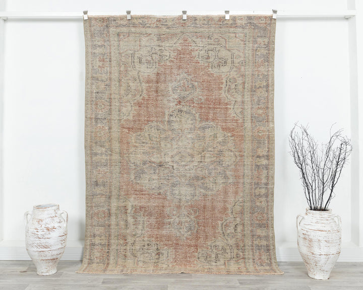 Faded Oushak Rug 5' 2" x 7' 3" | No. VR47348