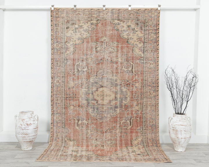 Faded Oushak Rug 5' 5" x 8' 8" | No. VR91476