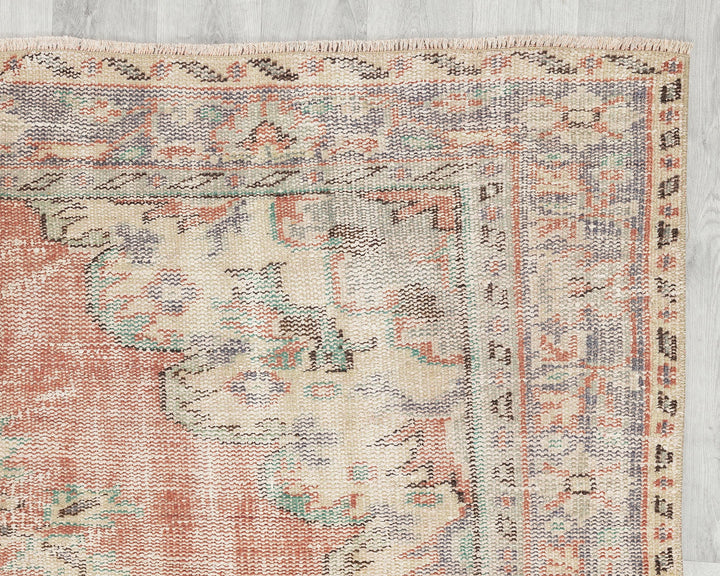 Faded Oushak Rug 5' 5" x 8' 8" | No. VR91476