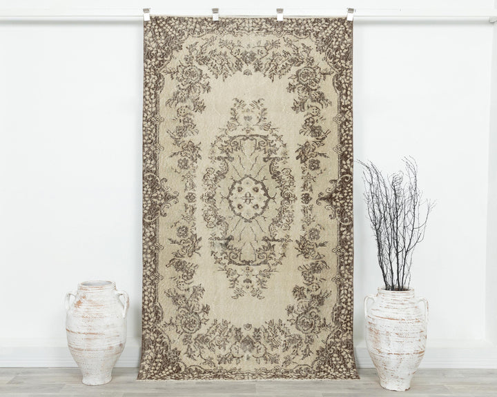 Beige Oushak Rug 4' x 7' | No. VR50661