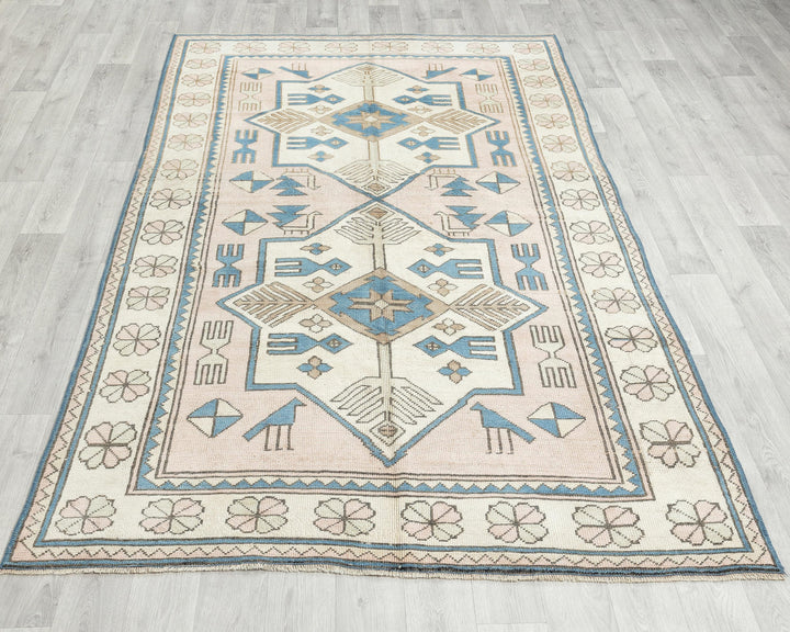 Pastel Oushak Rug 5' x 8' | No. VR17379