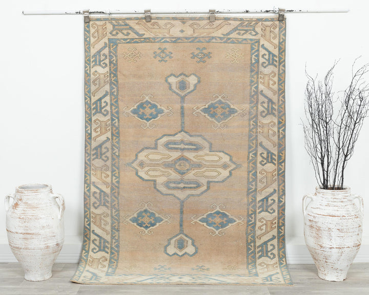Pink Oushak Rug 4' x 6' 1" | No. VR53464