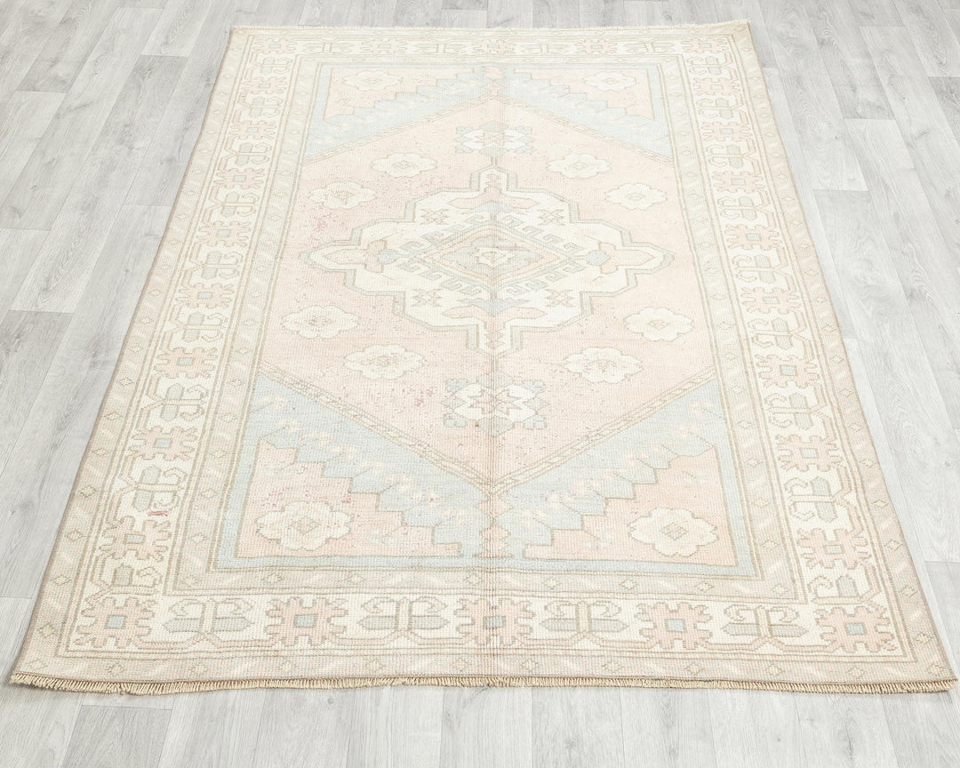 Blue Oushak Rug 4' 5" x 6' 4" | No. VR74795