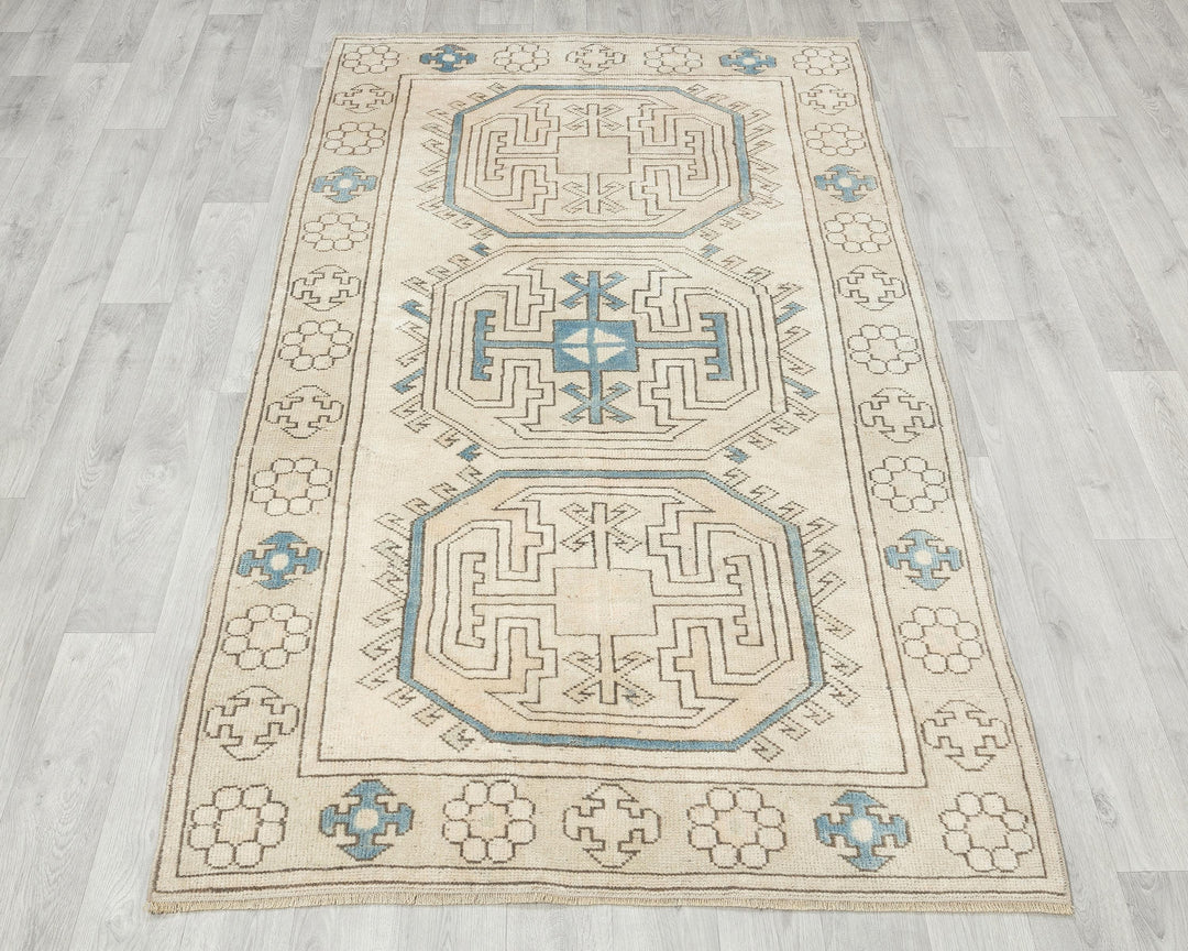 Neutral Oushak Rug 3' 11" x 6' 6" | No. VR59372