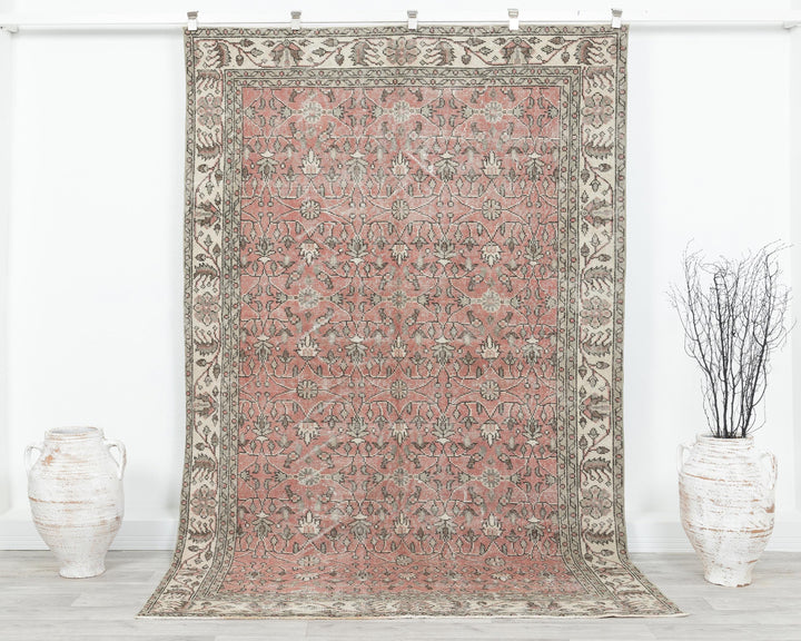 Red Oushak Rug 8' 8" x 5' 5" | No. VR52939