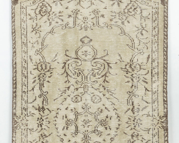 Beige Oushak Rug 3' 7" x 6' 5" | No. VR16235