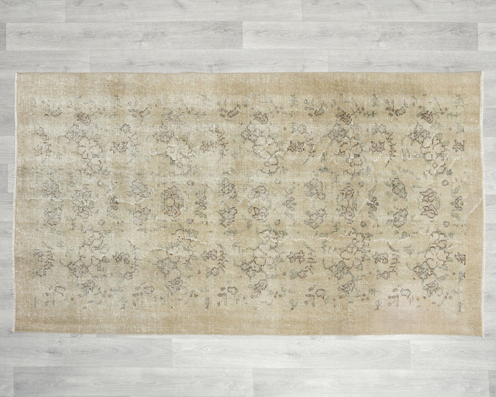 Beige Oushak Rug 6' 5" x 3' 8" | No. VR25140