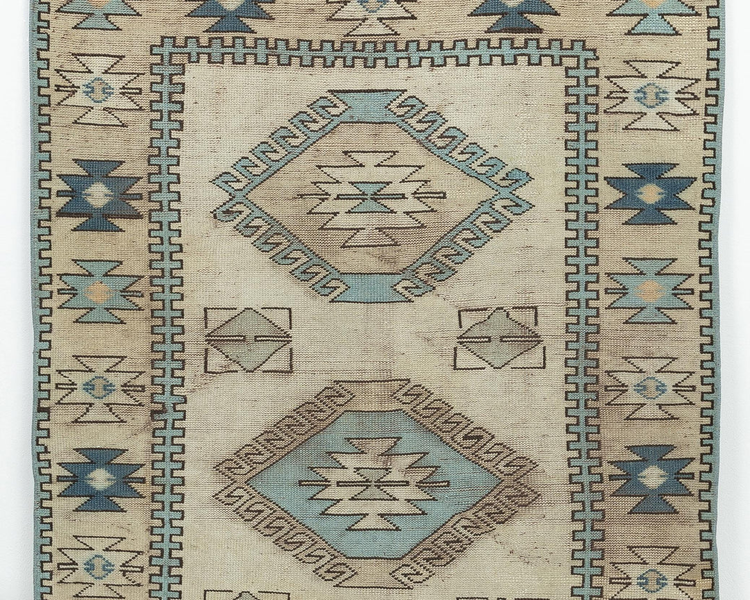 Faded Oushak Rug 3' 11" x 6' 6" | No. VR40172