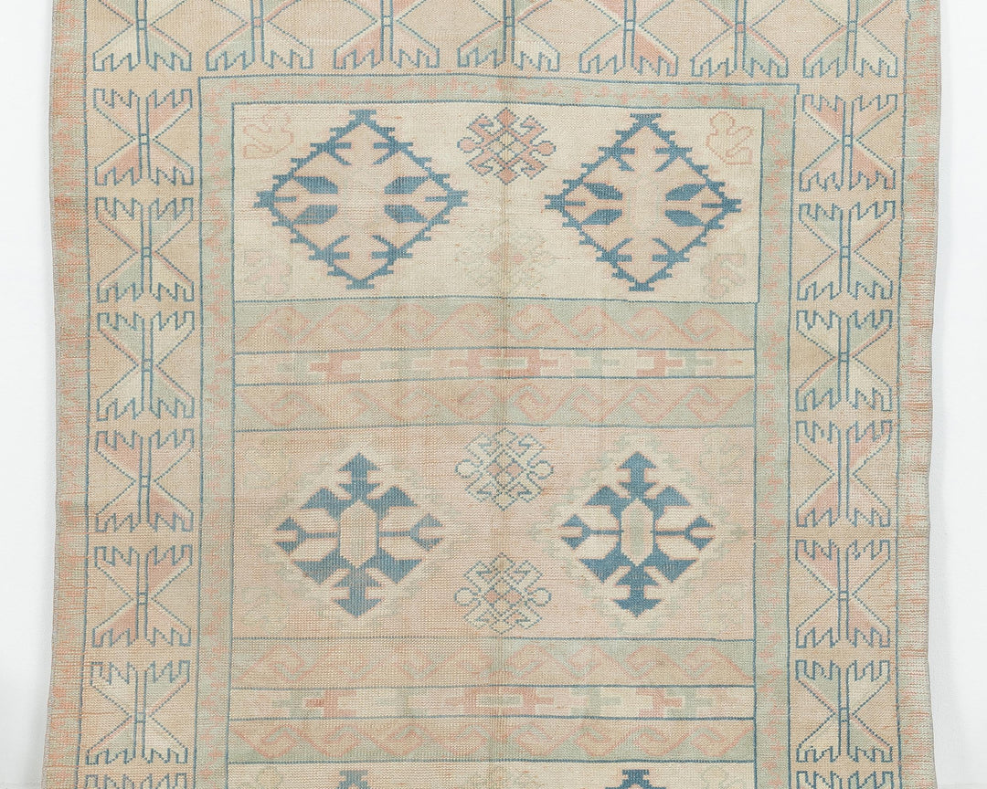 Neutral Oushak Rug 4' 7" x 6' 5" | No. VR27904