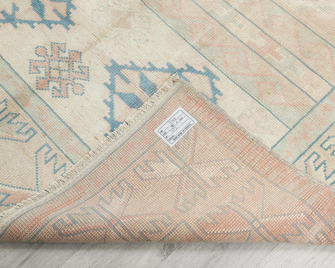Neutral Oushak Rug 4' 7" x 6' 5" | No. VR27904