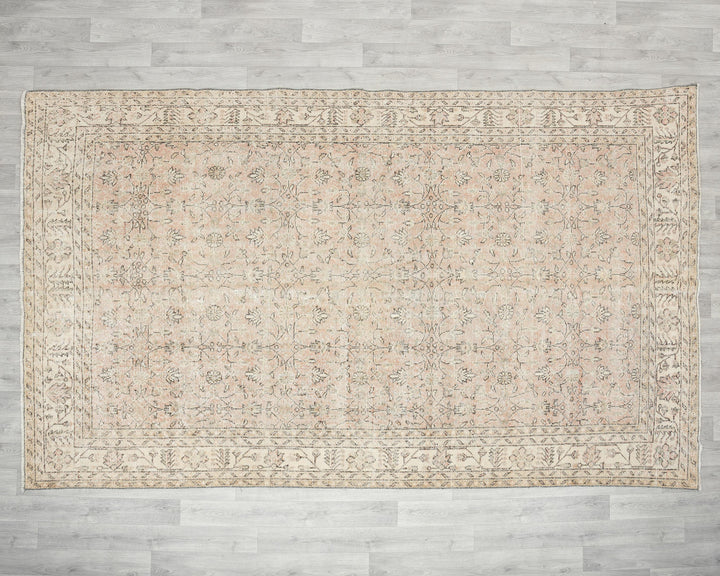 Neutral Oushak Rug 6' 4" x 10' 5" | No. VR41131