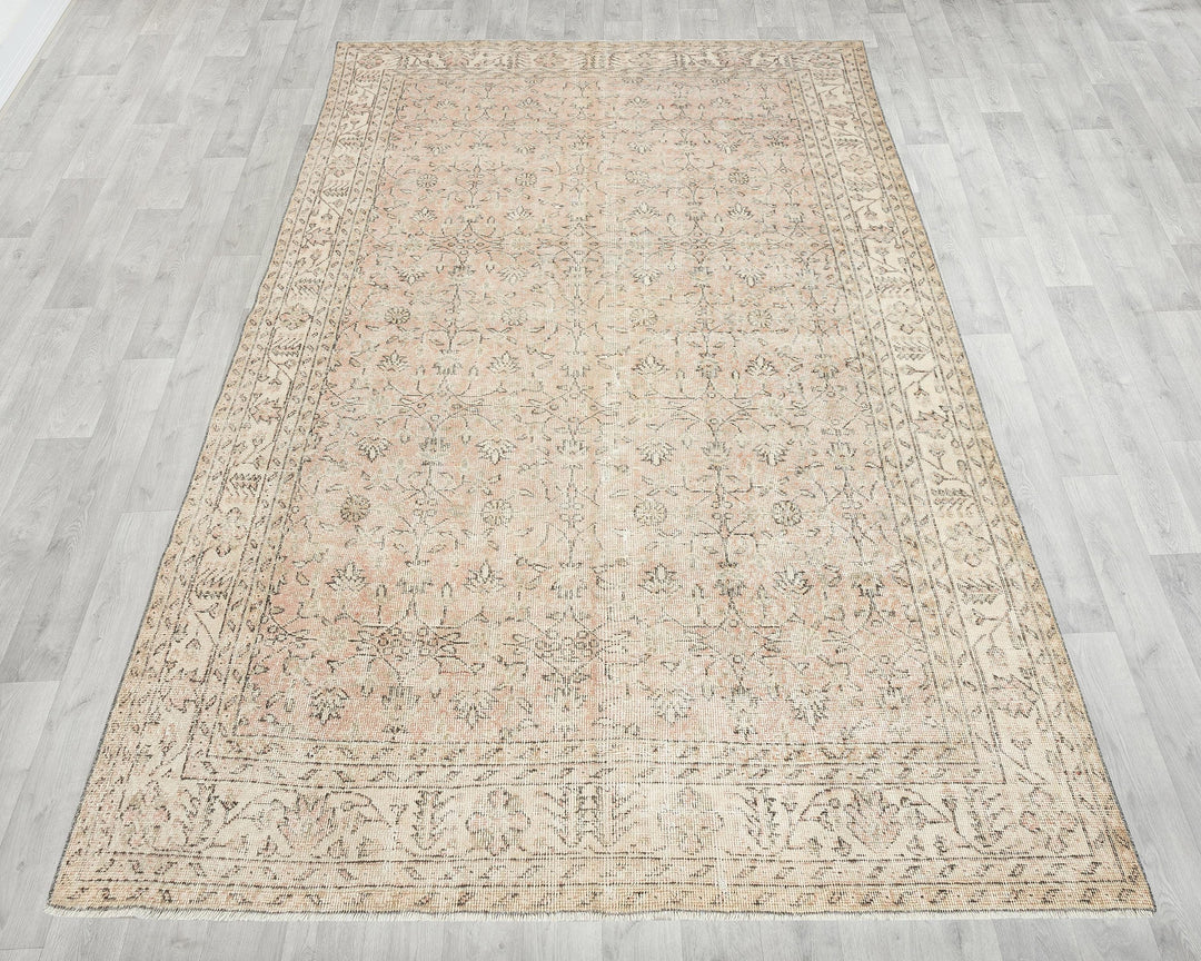 Neutral Oushak Rug 6' 4" x 10' 5" | No. VR41131