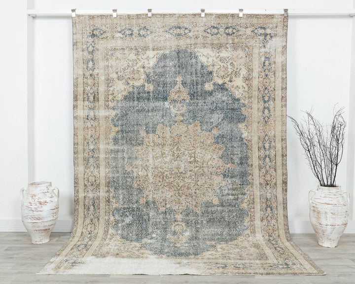 Blue Vintage Turkish Rug 6' 2" x 9' 5" | No. VR18255