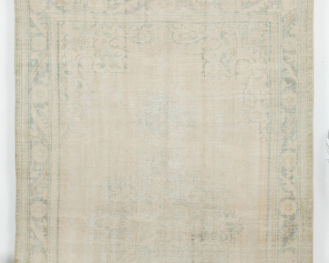 Beige Oushak Rug 6' 2" x 9' 4" | No. VR23353