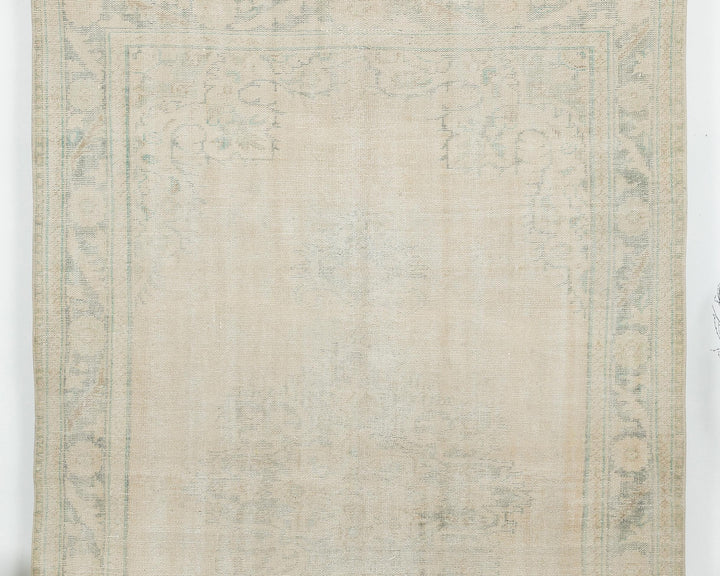 Beige Oushak Rug 6' 2" x 9' 4" | No. VR23353