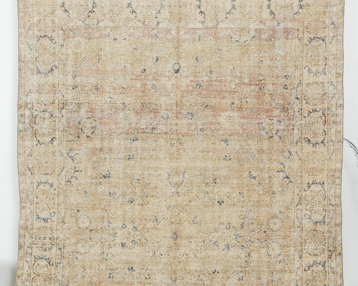 Neutral Oushak Rug 6' 5" x 9' 7" | No. VR71880