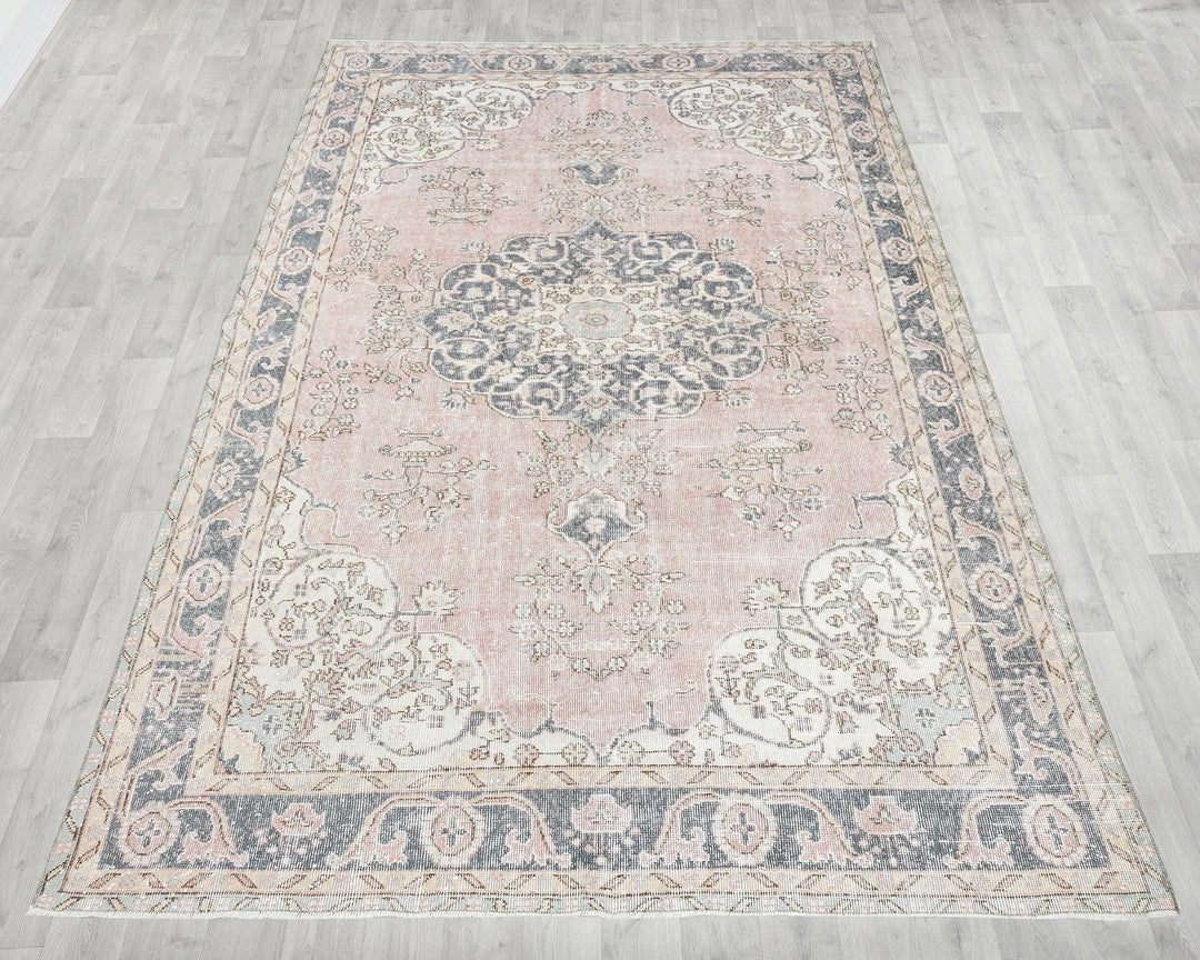Pink Oushak Rug 6' 10" x 10' 2" | No. VR82842