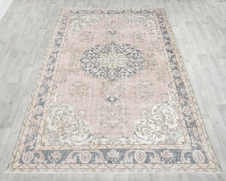Pink Oushak Rug 6' 10" x 10' 2" | No. VR82842