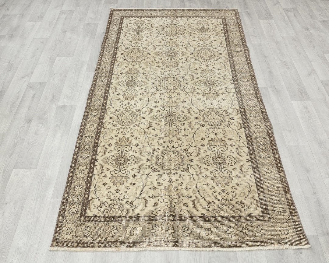 Faded Oushak Rug 3' 8" x 7' | No. VR48999