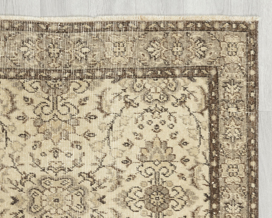 Faded Oushak Rug 3' 8" x 7' | No. VR48999