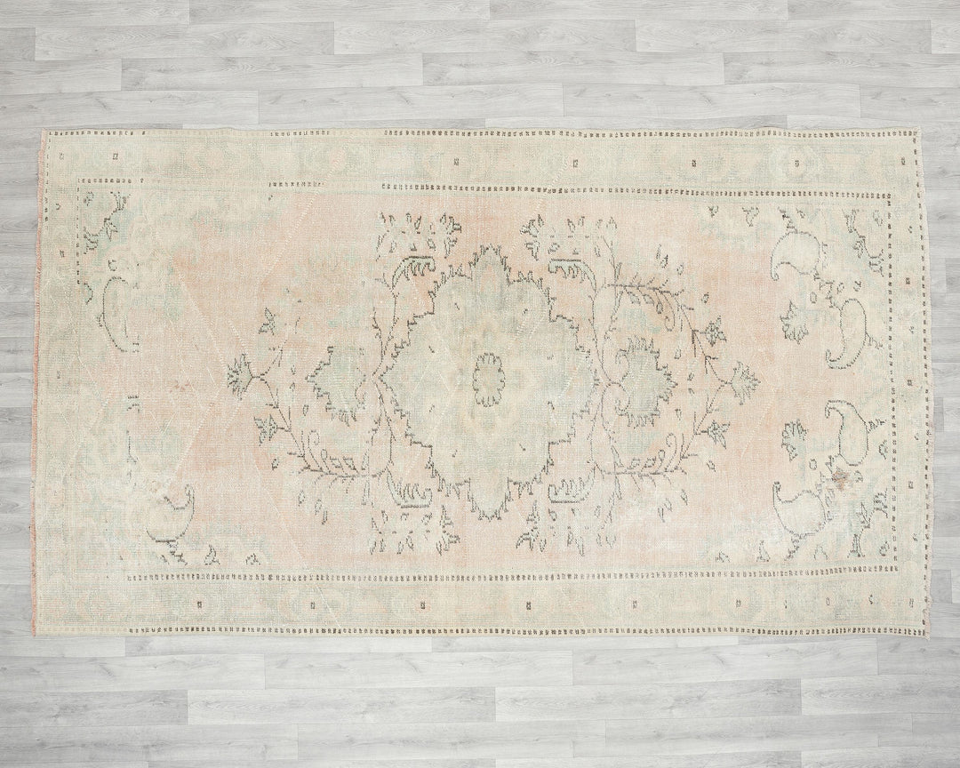 Beige Oushak Rug 9' x 9' 7" | No. VR90063