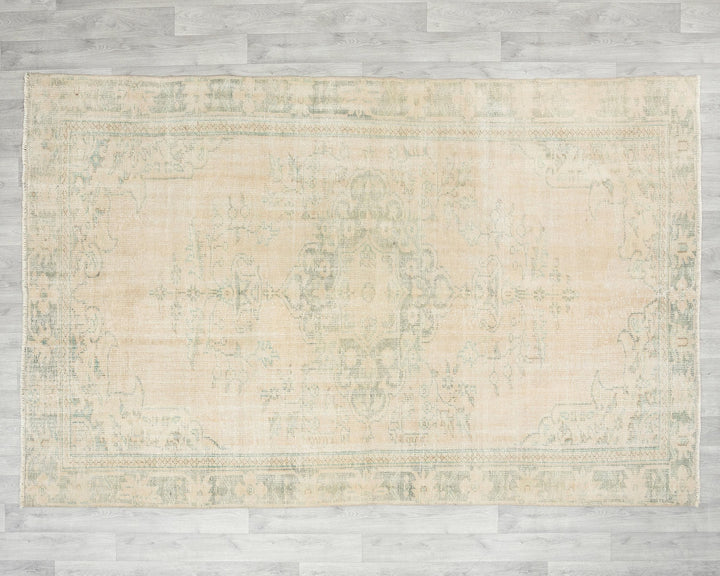 Beige Oushak Rug 5' 11" x 8' 10" | No. VR40196