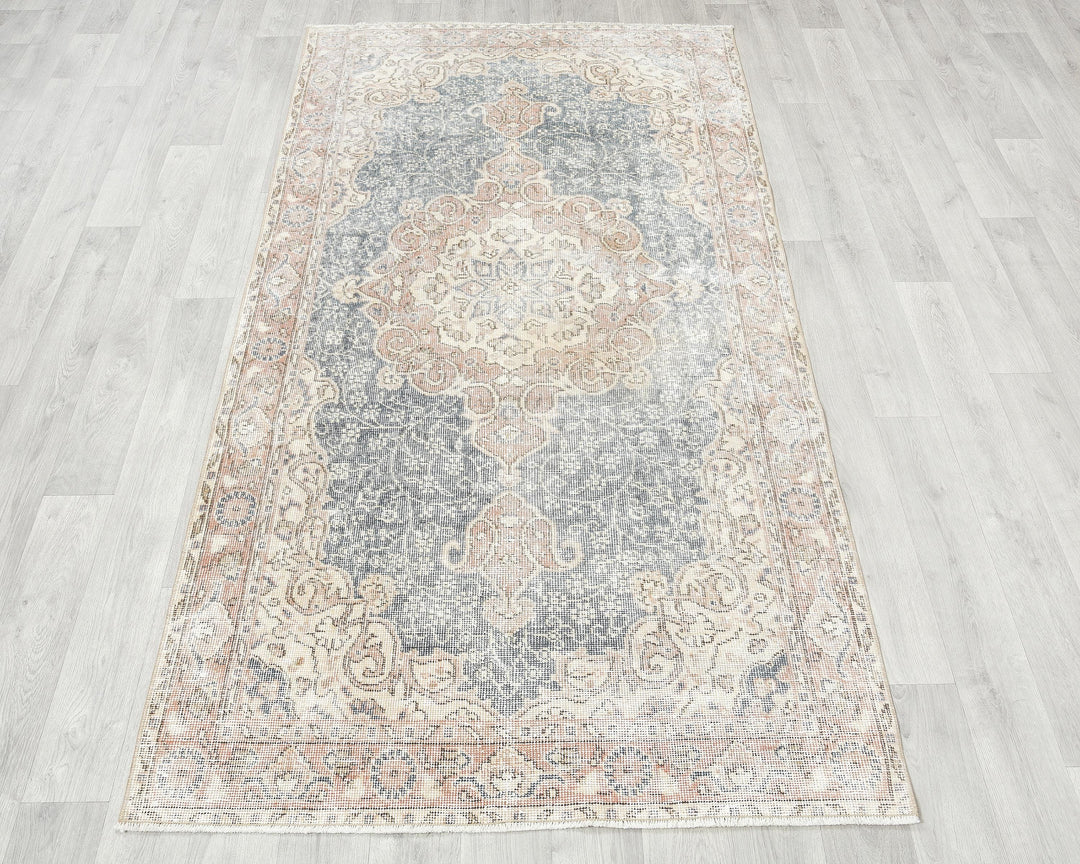 Blue Oushak Rug 3' 8" x 6' 10" | No. VR93331