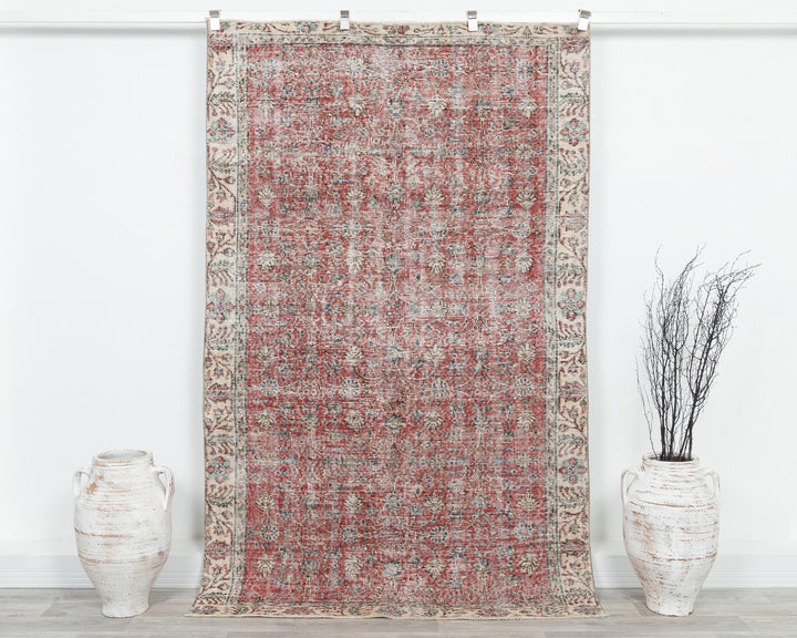 Red Oushak Rug 4' 6" x 7' 4" | No. VR41022