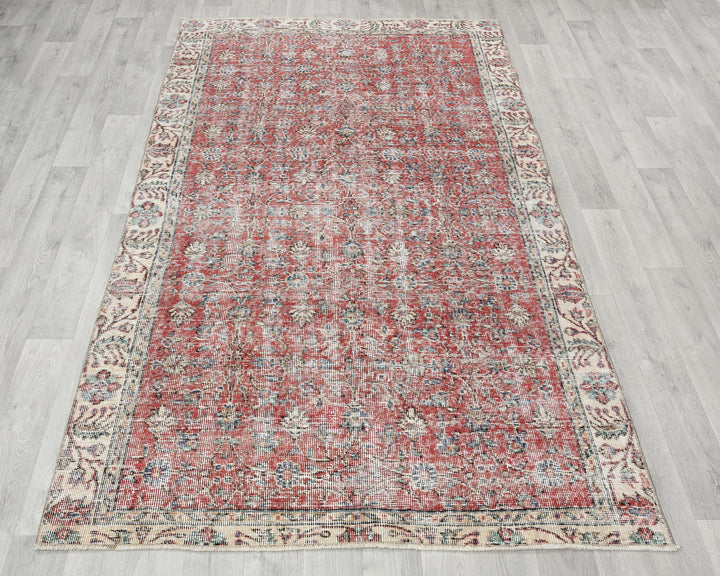 Red Oushak Rug 4' 6" x 7' 4" | No. VR41022