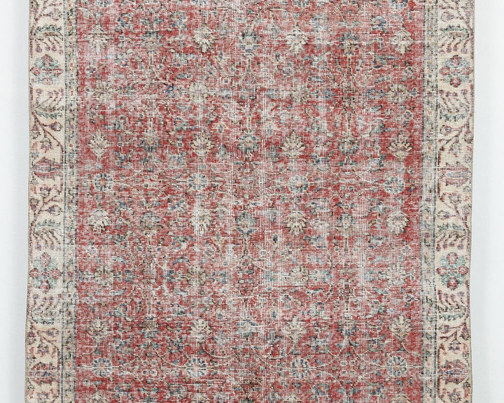 Red Oushak Rug 4' 6" x 7' 4" | No. VR41022