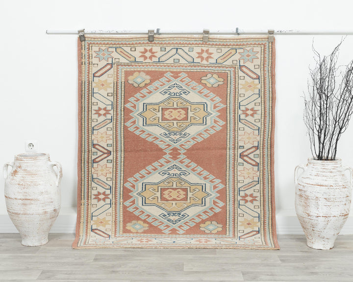 Oushak Rug 4' 1" x 5' | No. VR57284
