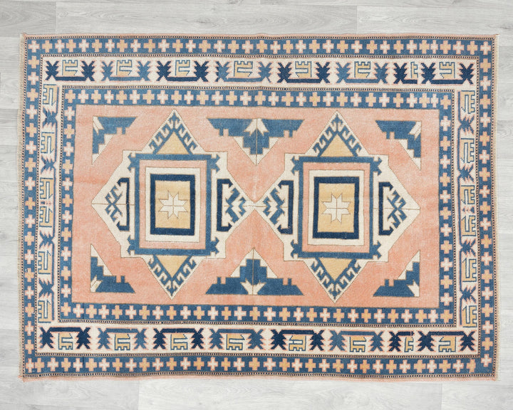Faded Oushak Rug 3' 10" x 5' 1" | No. VR91392