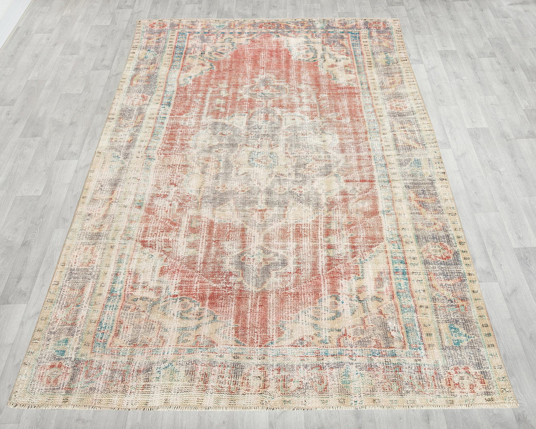 Red Oushak Rug 8' 2" x 5' 7" | No. VR20548