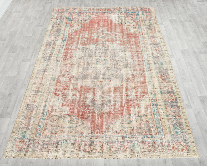 Red Oushak Rug 8' 2" x 5' 7" | No. VR20548
