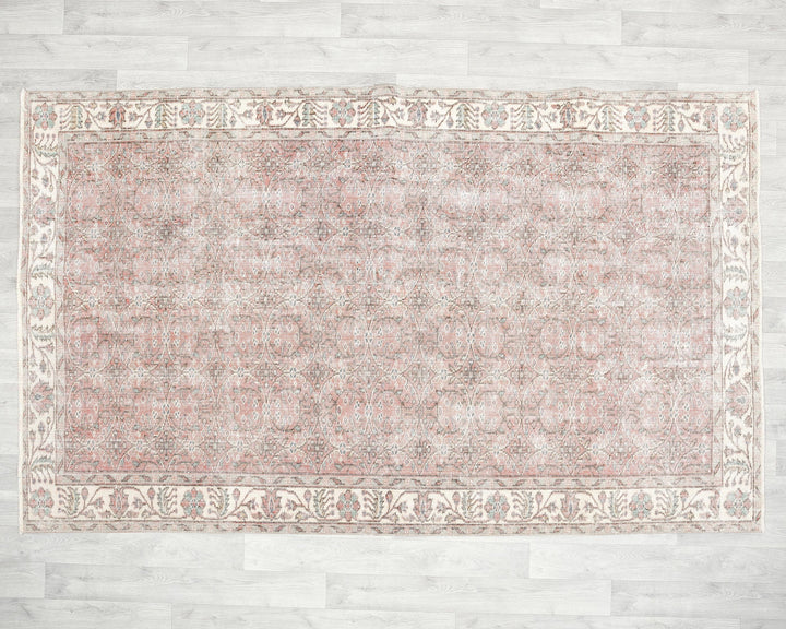 Pink Oushak Rug 8' 8" x 5' 1" | No. VR96414