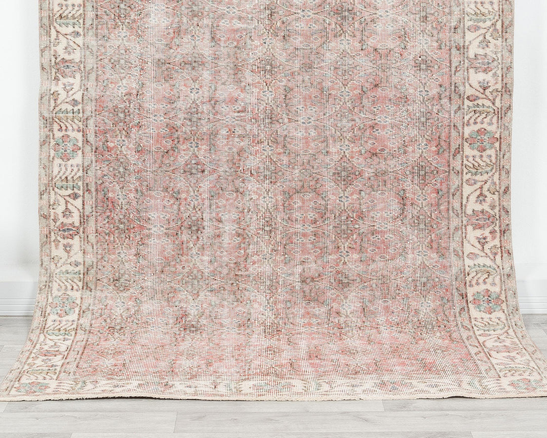 Pink Oushak Rug 8' 8" x 5' 1" | No. VR96414