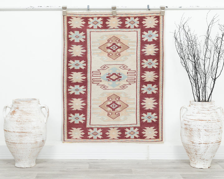 Faded Oushak Rug 2' 10" x 3' 8" | No. VR55579