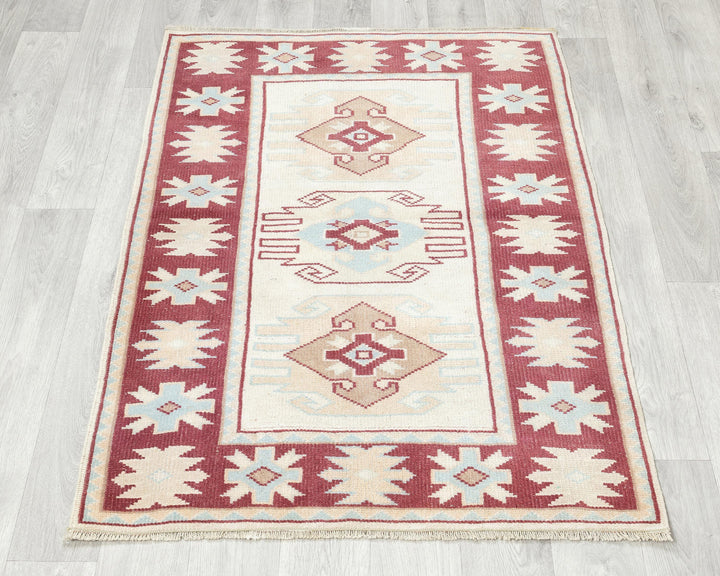 Faded Oushak Rug 2' 10" x 3' 8" | No. VR55579