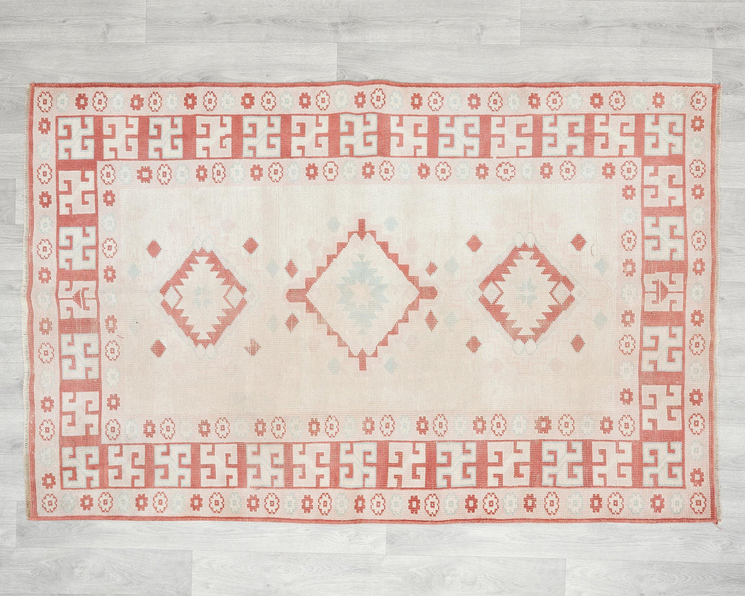 Faded Oushak Rug 3' 11" x 6' 1" | No. VR39993