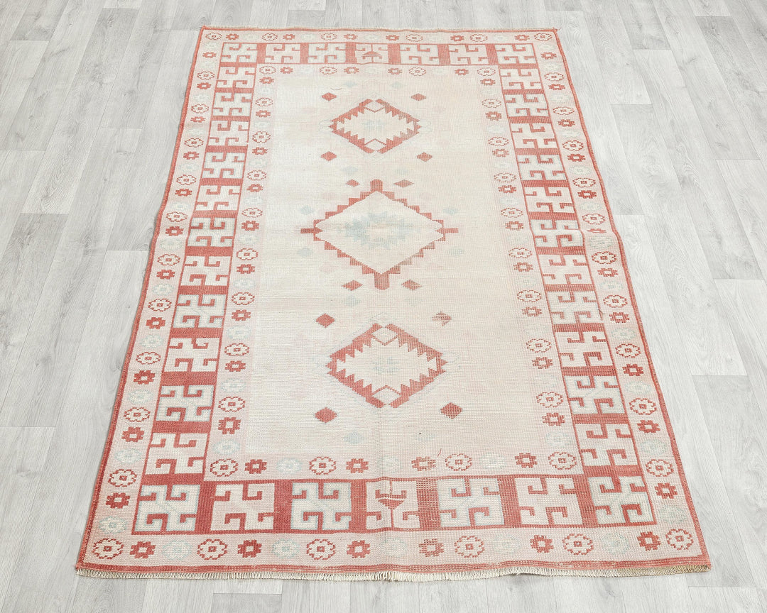 Faded Oushak Rug 3' 11" x 6' 1" | No. VR39993
