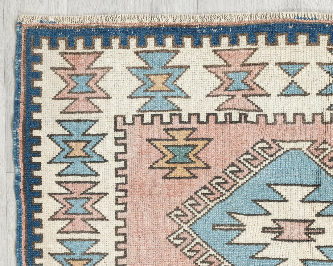 Faded Oushak Rug 3' 7" x 5' 7" | No. VR12873