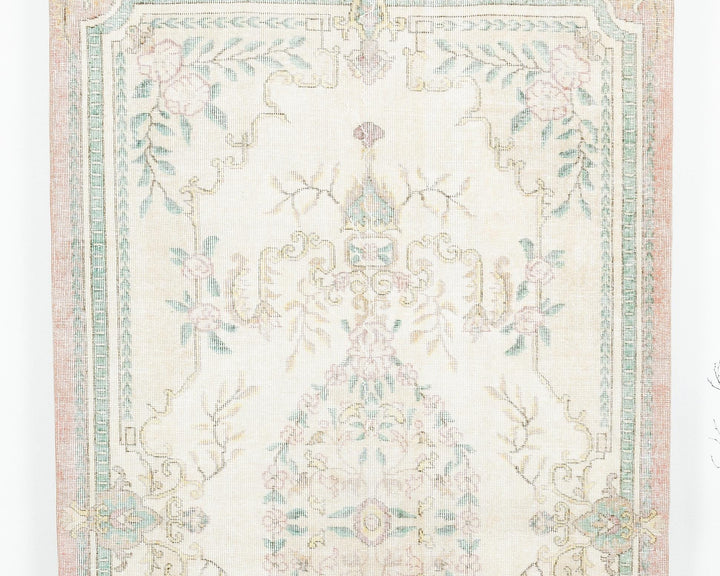 Beige Oushak Rug 4' 6" x 7' 11" | No. VR36921