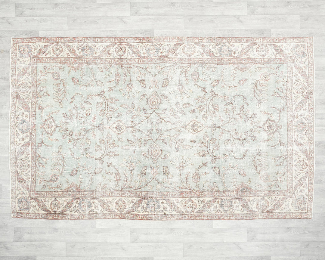 Neutral Oushak Rug 5' 2" x 8' 7" | No. VR78977