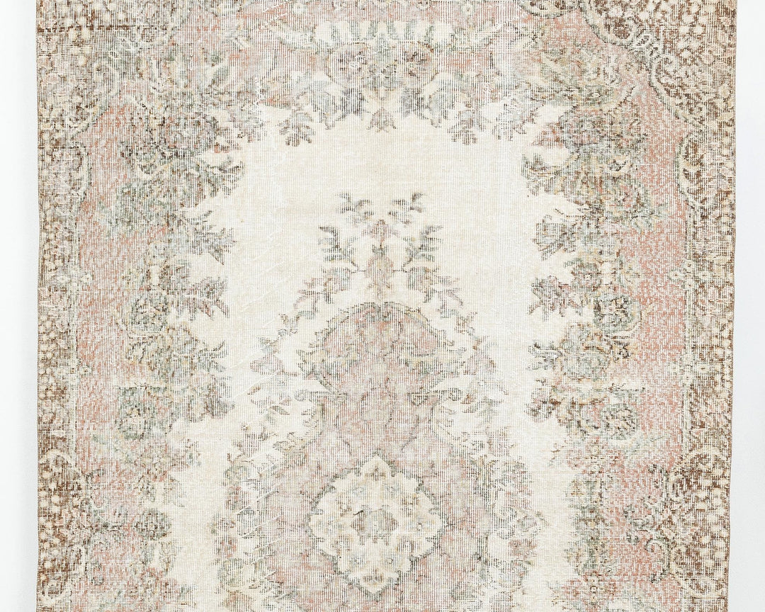 Beige Oushak Rug 5' 8" x 9' 6" | No. VR75220