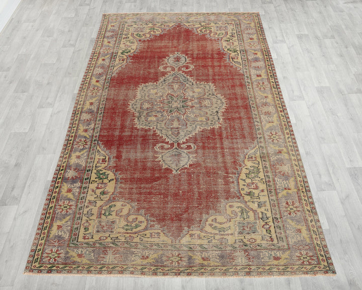 Red Oushak Rug 5' 10" x 9' 4" | No. VR36774