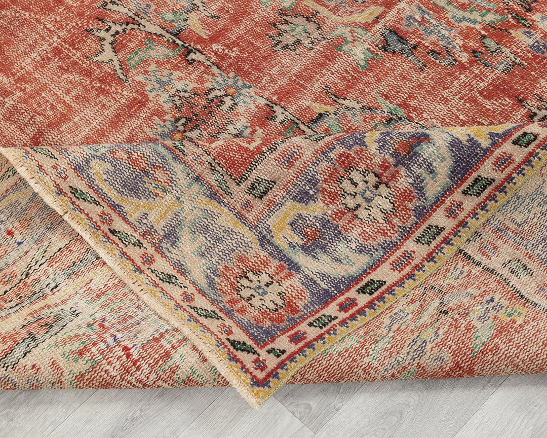 Red Oushak Rug 6' 2" x 9' | No. VR44582