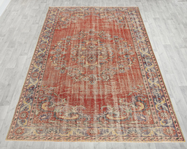 Red Oushak Rug 6' 2" x 9' | No. VR44582
