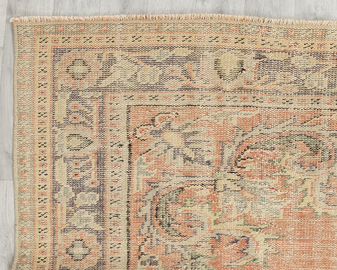 Orange Oushak Rug 6' 1" x 9' 7" | No. VR89006