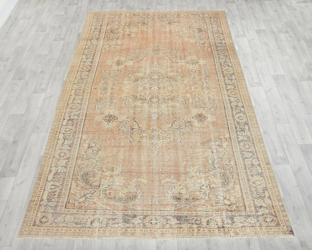 Orange Oushak Rug 6' 1" x 9' 7" | No. VR89006
